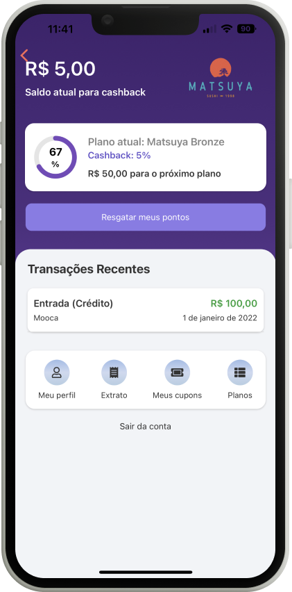 Matsuya App - Programa de Fidelidade